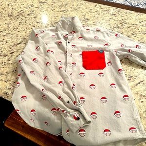 Baseballism Christmas button up